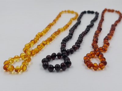45cm Adult Baroque Amber Necklace with Glasses Loop